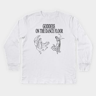 Dancing ladies black and white Kids Long Sleeve T-Shirt